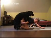 Pet XXX Tube - Lonely man with her dark pooch